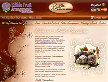 Tablet Screenshot of bellachocolatier.com